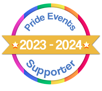 Pride Events Supporter 2023 2024 badge